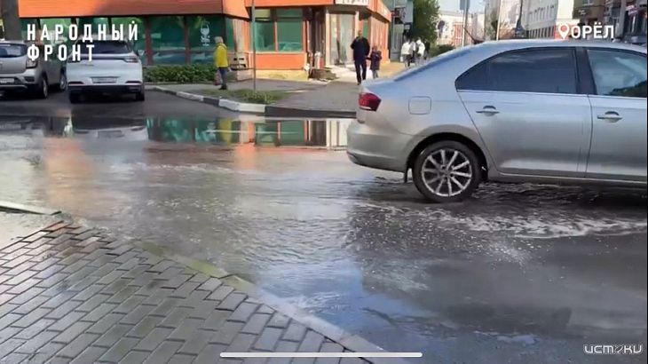  "Золотая лужа": ремонт за 16 млн рублей обернулся водной преградой в Орле