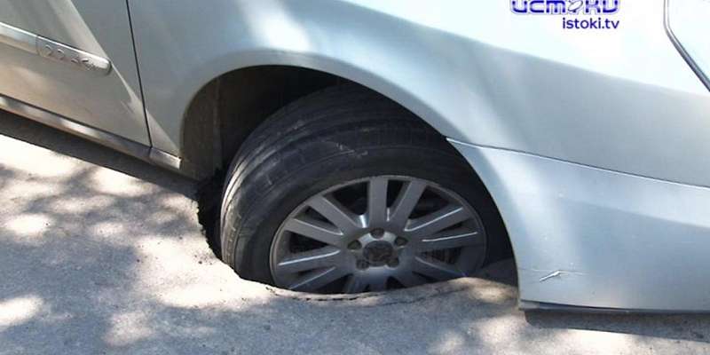 В Орле под машинами плавится асфальт, а Лужки утопают в мусоре