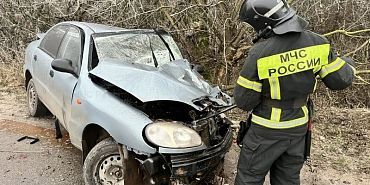 Под Орлом водитель легковушки пострадал при столкновении с деревом