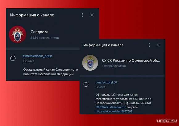 Орловский СК ведет новостные каналы в Телеграм