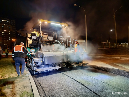 В Орле завершили обновление дорожного покрытия на разворотном кольце по улице Михалицына