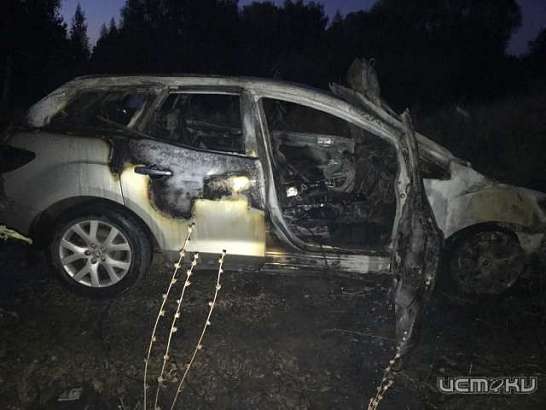 Накануне на Орловщине огонь уничтожил «Мазду» и «Ниву»