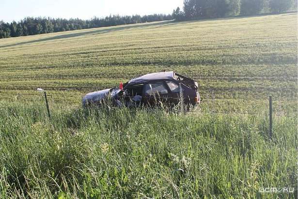 На Орловщине пьяный пенсионер за рулем ВАЗа слетел с дороги на поле