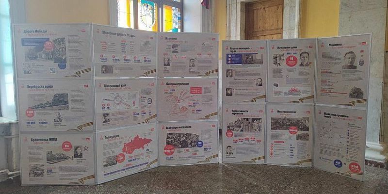 Выставка «Дороги Победы» открылась на железнодорожном вокзале в Орле