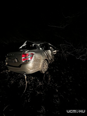 В Ливенском районе молодая пара вылетела на машине с трассы