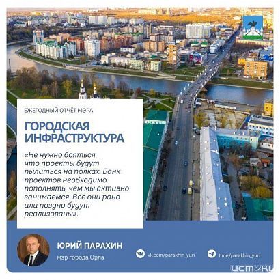Орловские дороги преображаются: Юрий Парахин рассказал о развитии улично-дорожной сети