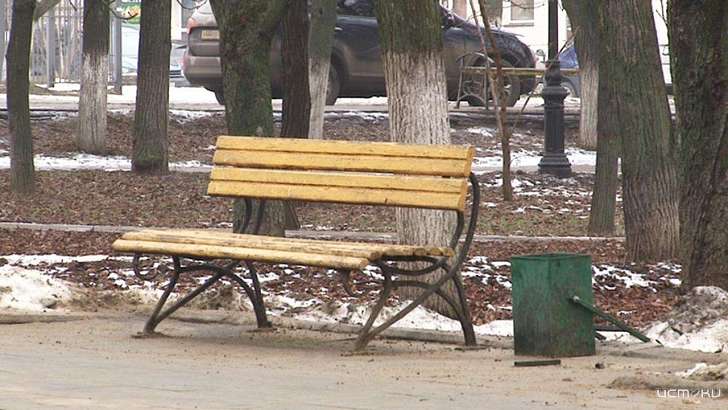 Мэр заявил, что в нескольких скверах Орла не убирали мусор с Нового года