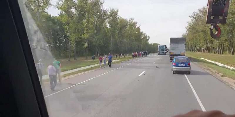 Последствия массовой аварии под Орлом попали на видео