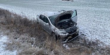 В перевернувшейся на орловской трассе иномарке пострадали двое