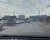 В Орле на Болховском шоссе образовалась огромная пробка