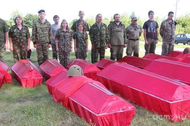 В Покровском районе перезахоронили останки советских воинов, погибших во время освобождения Орловщины 