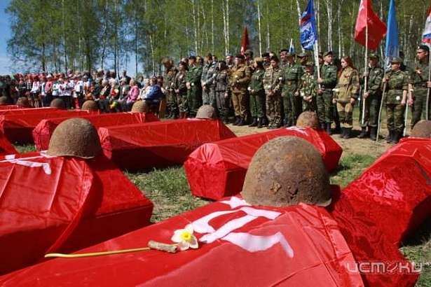 В Болховском районе перезахоронили останки советских воинов