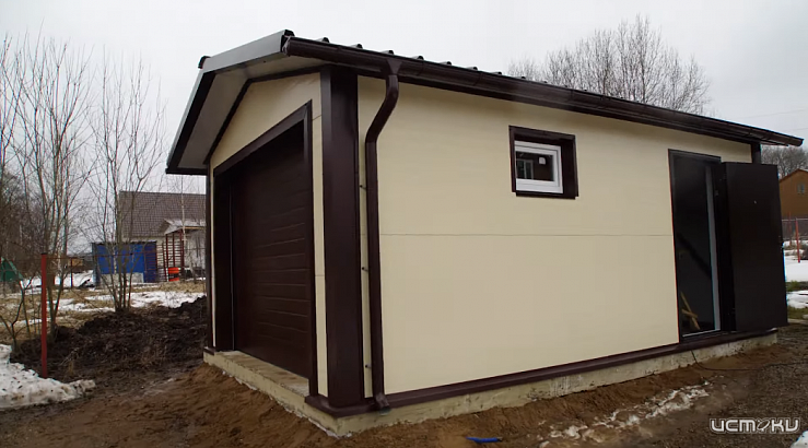 Строительство гаража из сэндвич-панелей