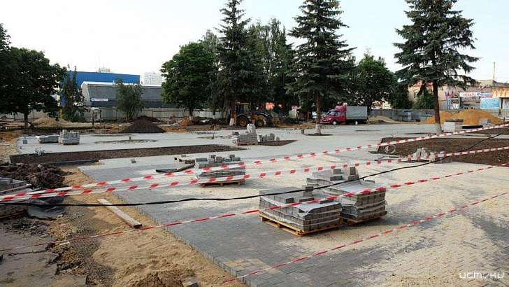 Орловчанам показали, как выглядит сквер возле завода «Стекломаш» во время ремонта