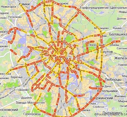 Пробка на московском шоссе