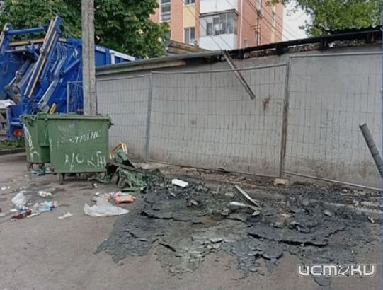 В Орле сгорели 5 контейнеров для ТКО на площадке у дома № 20 по ул. Горького