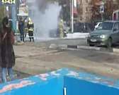 В Орле на «Утесе» сгорела иномарка