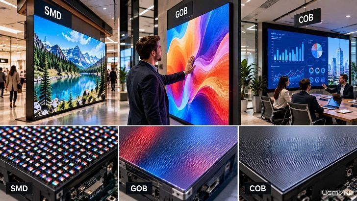 Технологии светодиодных экранов: как выбор SMD, GOB и COB снижает расходы на LED-оборудование