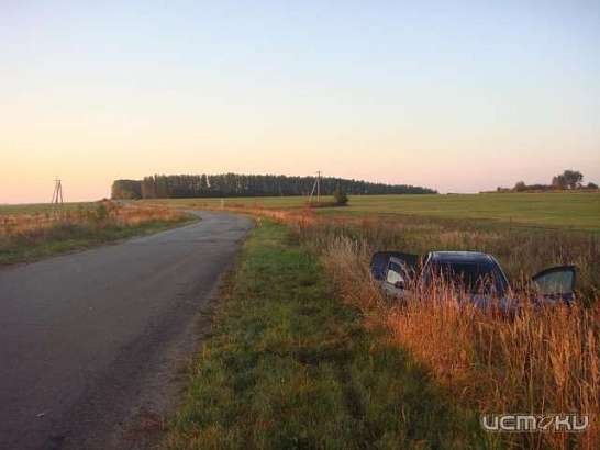 На рассвете в кювет: на Орловщине пьяный водитель ранним утром улетел с трассы