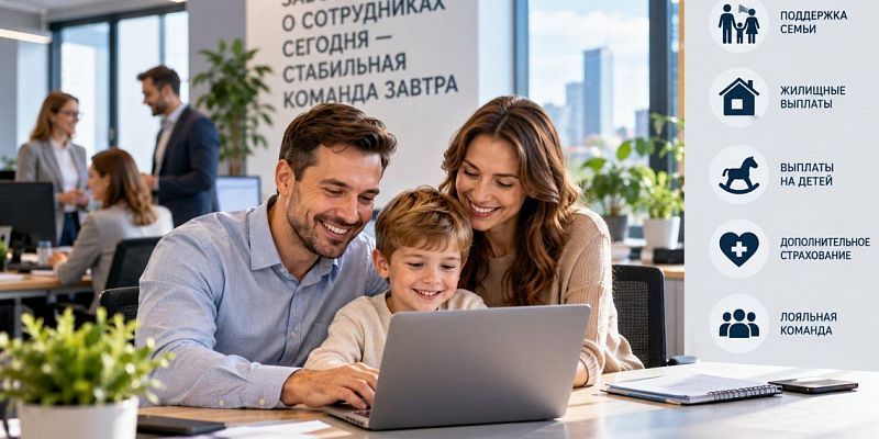 Эксперт: семейные выплаты помогают компании удерживать сотрудников
