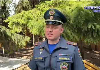 Пожар в торговом павильоне