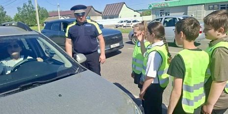 Госавтоинспекция провела урок безопасности для младших школьников в Нарышкино