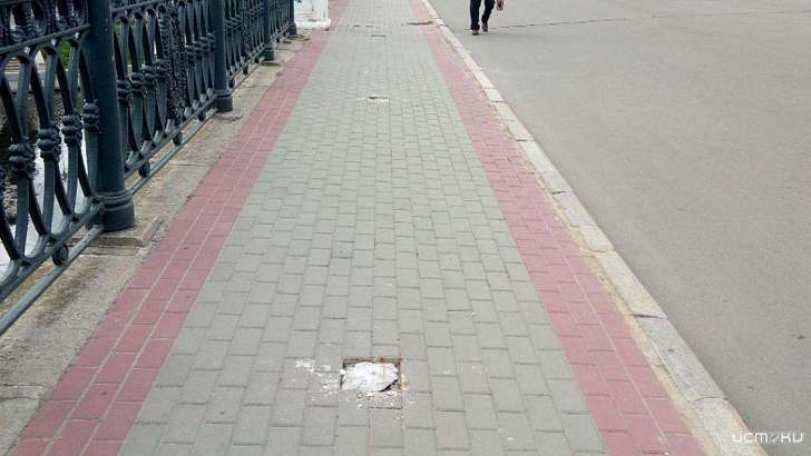 Похитителя плитки на Александровском мосту в Орле поймали с поличным