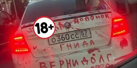 Месть на кузове: в Орле автомобиль изрисовали оскорблениями и требованиями вернуть долг