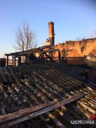 В Кромском районе случился пожар