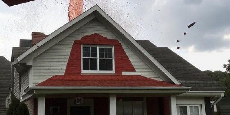 На Наугорском шоссе в Орле кирпичи падают с пятиэтажки