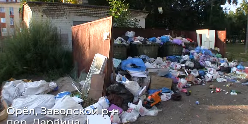 В Заводском районе Орла из-за перевозчика произошел сбой в вывозе мусора