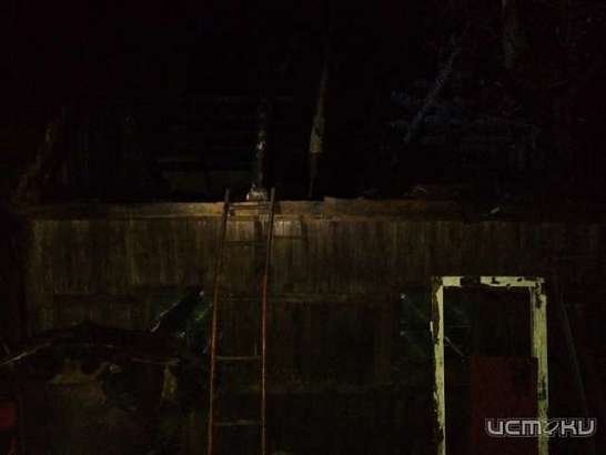 В Орловском районе горела баня