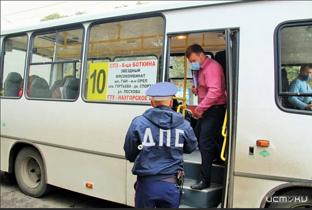 Орловские перевозчики и водители не досчитались более 1,3 млн рублей из-за нарушителей масочного режима