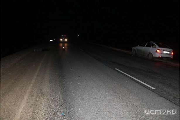 На трассе в Орловской области «Лада» насмерть сбила человека