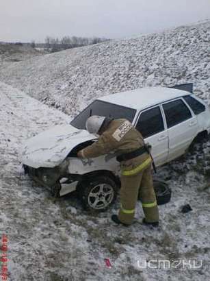 В Кромском районе «девятка» улетела в кювет
