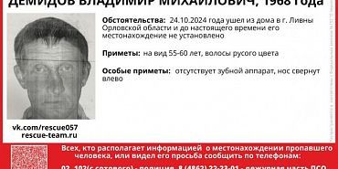пропал человек На Орловщине около месяца ищут жителя Ливен
