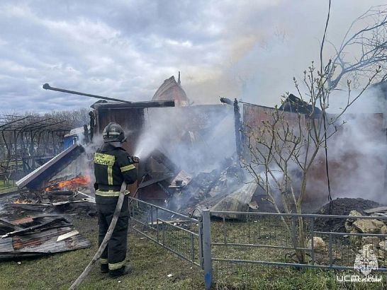 В Мценском районе ликвидирован пожар в дачном доме СНТ «Мичурино»
