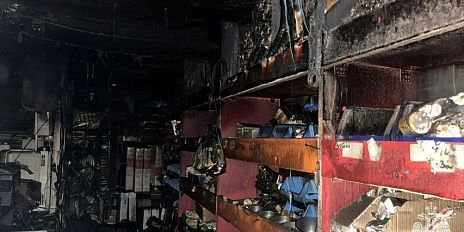 Накануне на улице Маринченко в Орле горел магазин