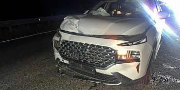Не выдержал дистанцию: "HYUNDAI SANTA FE"  "въехал"  в "OPEL ASTRA "