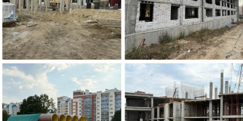 Орловские областные чиновники публикуют кадры стройки школы по ул. Родзевича-Белевича