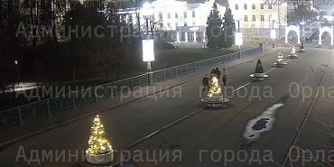 В Орле вандалы вырвали елку из вазона на Ленинском мосту 