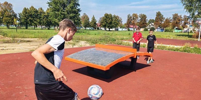 Во Мценске появилась площадка для текбола —  гибрида футбола и настольного тенниса