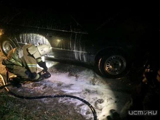Под Орлом во время движения загорелся «Ауди»