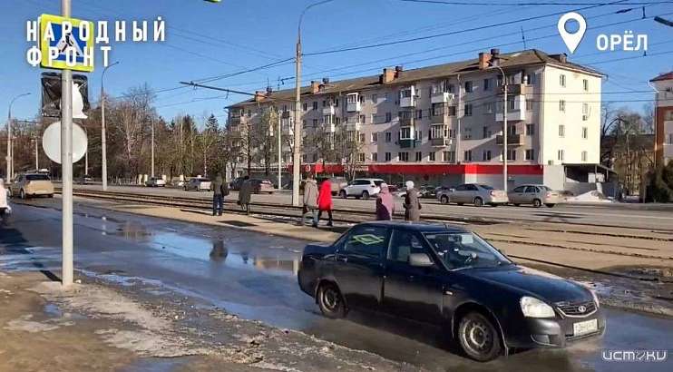 В Орле возле школы №28 появился пешеходный переход