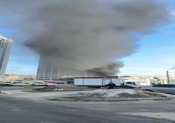 Утренний черный дым в Советском районе увидело много орловчан