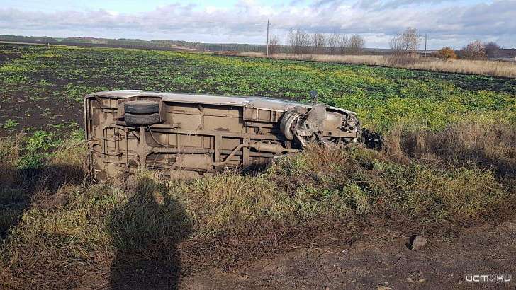 Смертельное ДТП: на Орловщине перевернулся микроавтобус с детьми