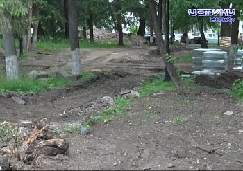 Сквер Бунина в Орле весь в ремонте Сквер Бунина в Орле весь в ремонте