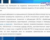 Состояние орловской промышленности: взгляд чиновников.