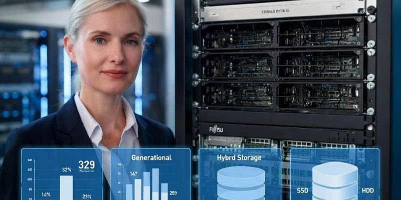 История и позиционирование Fujitsu ETERNUS DX100 S5: от предыдущих поколений к современной гибридной СХД