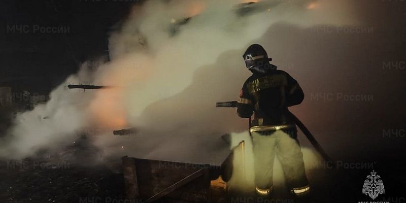 В Орле при пожаре в дачном доме пострадали два человека